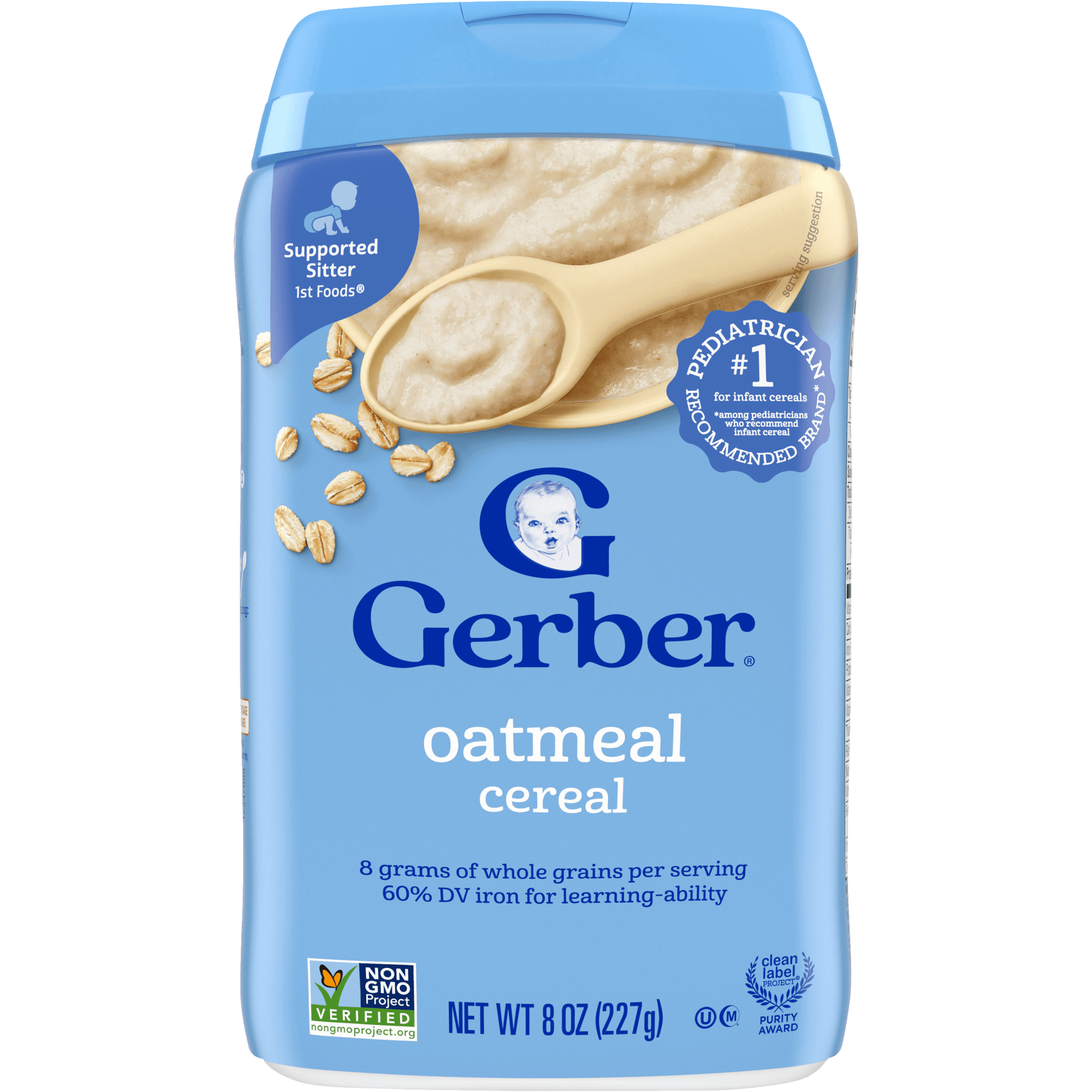 Gerber Single Grain Oatmeal Baby Cereal 227g